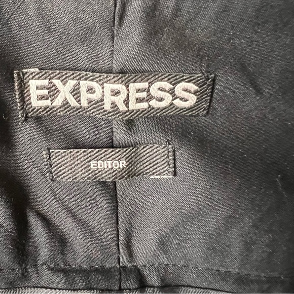 Express Grey Black Flare Leg Trouser Pants Size 8 - Picture 16 of 16